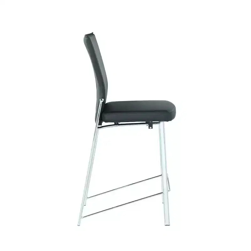 Sgabello da bancone Motion contemporaneo con schienale e struttura cromata - Similpelle