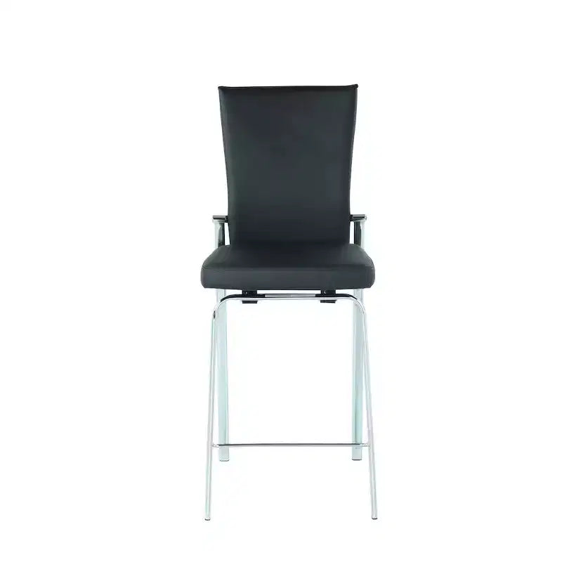 Sgabello da bancone Motion contemporaneo con schienale e struttura cromata - Similpelle