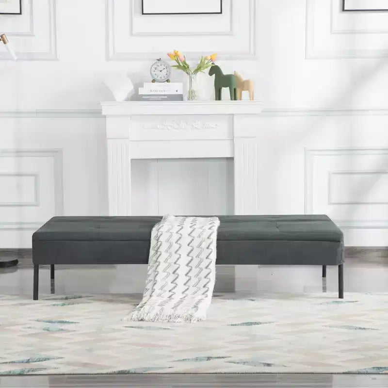 Divano letto futon da 63" con schienale regolabile in 5 posizioni - Telaio in ferro