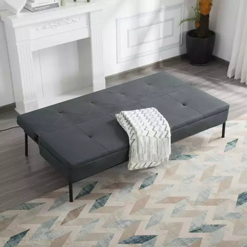 Divano letto futon da 63" con schienale regolabile in 5 posizioni - Telaio in ferro