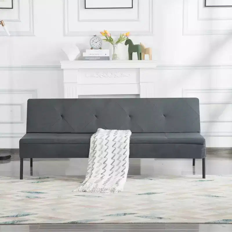 Divano letto futon da 63" con schienale regolabile in 5 posizioni - Telaio in ferro