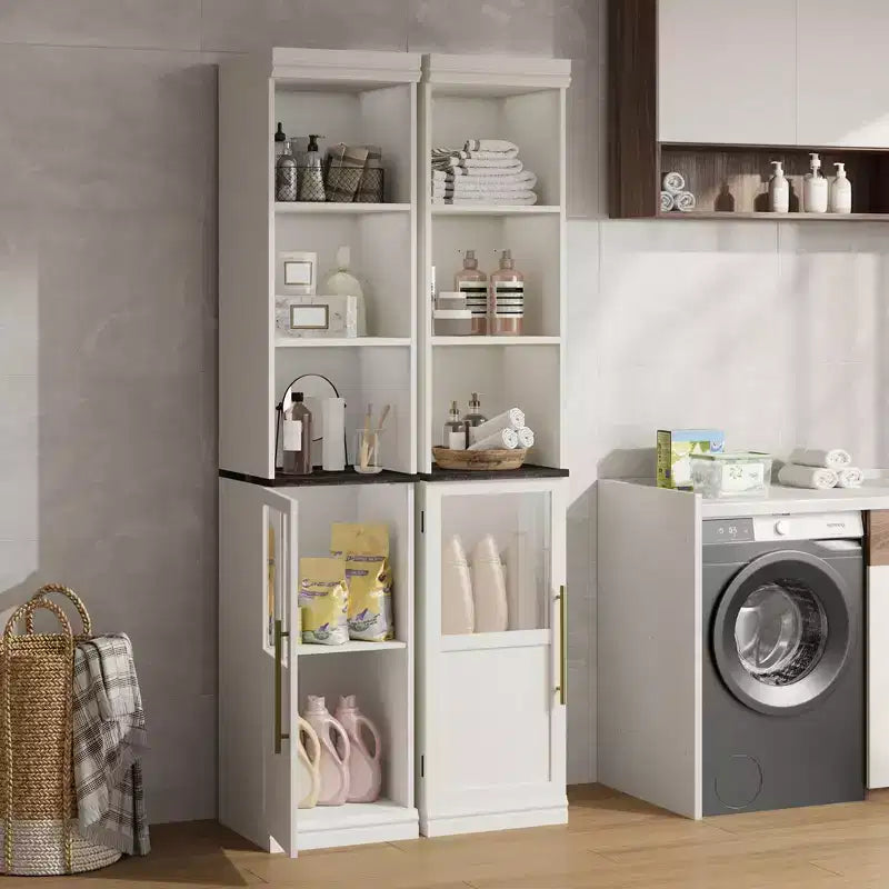 Mobiletto contenitore da bagno da 70", Armadietto alto con ante per cucine, bagni, salotto, naturale