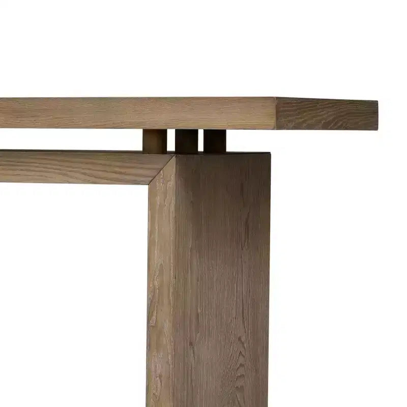 Consolle da ingresso moderna con piano flottante - Sottile impiallacciatura in frassino, 150 cm di lunghezza