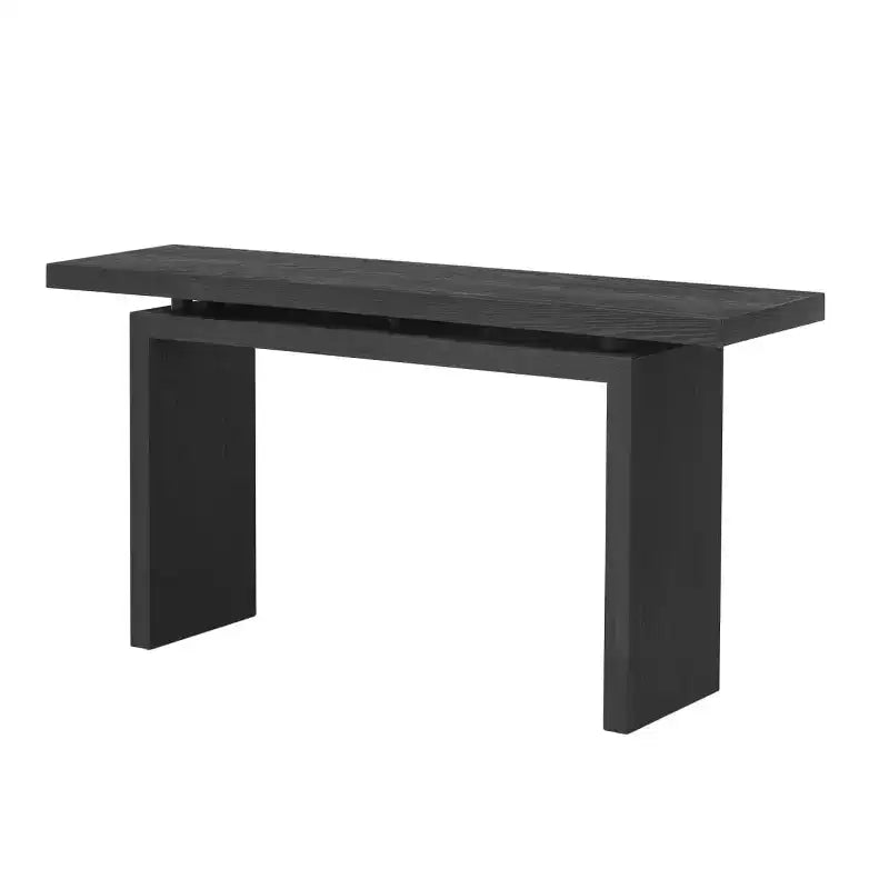 Consolle da ingresso moderna con piano flottante - Sottile impiallacciatura in frassino, 150 cm di lunghezza