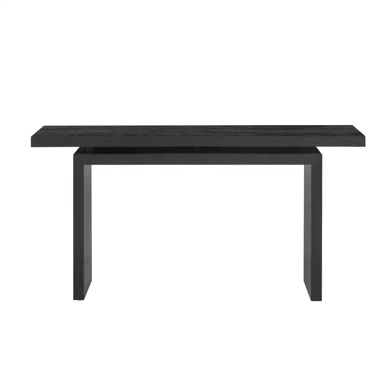 Consolle da ingresso moderna con piano flottante - Sottile impiallacciatura in frassino, 150 cm di lunghezza