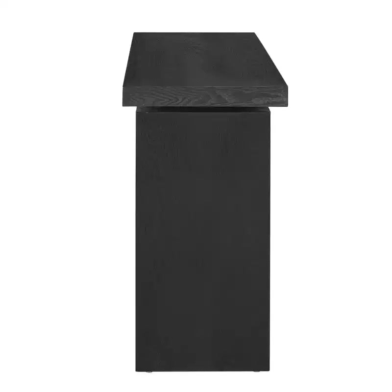 Consolle da ingresso moderna con piano flottante - Sottile impiallacciatura in frassino, 150 cm di lunghezza