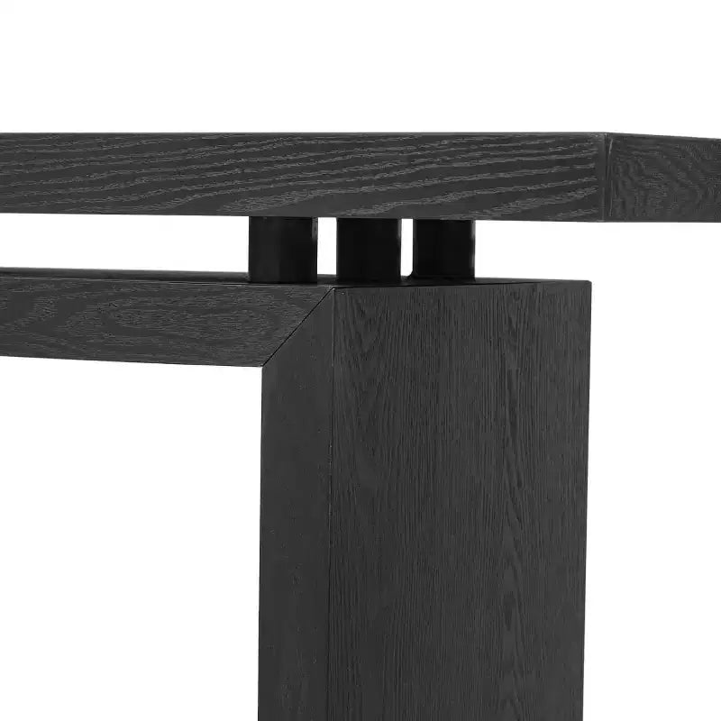 Consolle da ingresso moderna con piano flottante - Sottile impiallacciatura in frassino, 150 cm di lunghezza