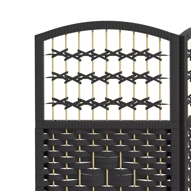 Divisorio Pieghevole a 6 Pannelli Paravento Portatile in Fibra Ondulata per Casa Ufficio