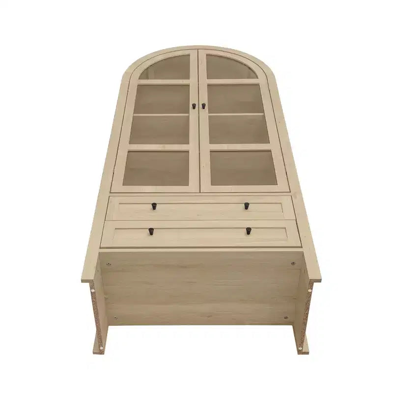 Armadio da Cucina Alto 178,5 cm con Arco, Dispensa Stile Rustico con Ripiani Regolabili, Credenza Versatile per Sala da Pranzo e Soggiorno