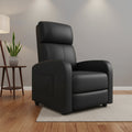 Recliner Chair for Adults,PU Leather Lazy Recliner Ergonomic Adjustable Single Sofa Enhanced with Side Pocket, Tall Back, Wide Arms Padded Seat